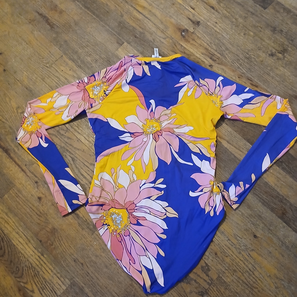 Trina Turk Onesie Zip Up Top